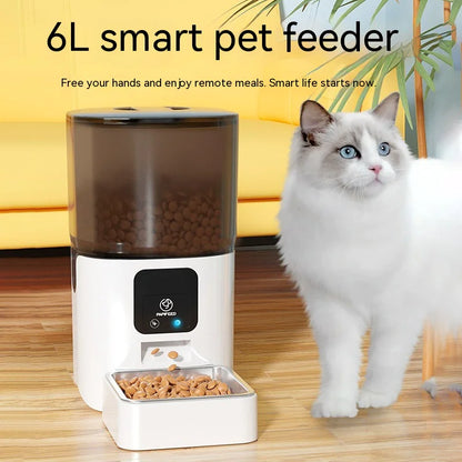 very large capacity 6L Smart Pet Feeder with app tracking