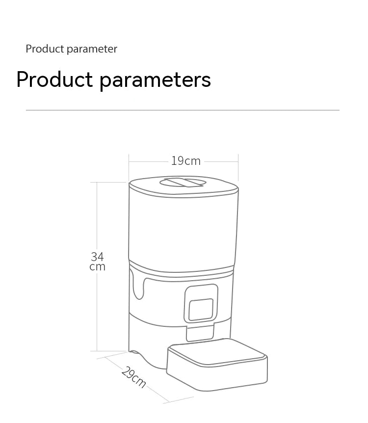 very large capacity 6L Smart Pet Feeder with app tracking